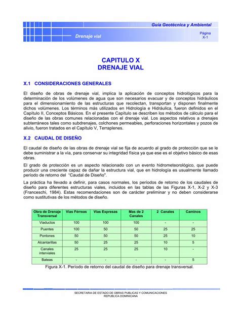 Pdf Cap Tulo Drenaje Vial Pdf Dokumen Tips