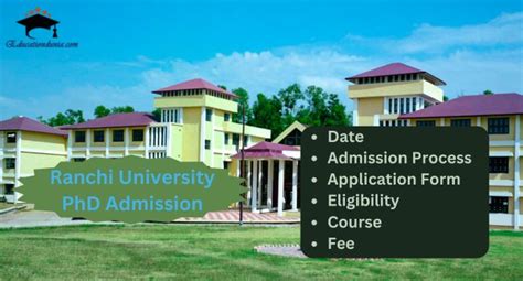 Ranchi University PhD Admission 2025 26 Last Date Fee Login