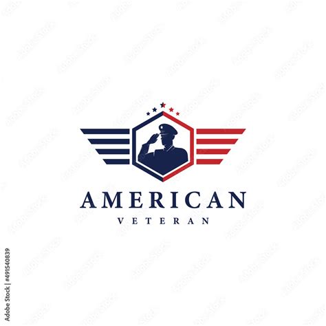 american veteran shield patriotic national emblem logo design vector Stock Vector | Adobe Stock