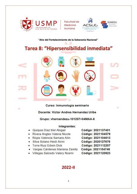 Tarea Hipersensibilidad Inmediata Mariana Zarelly Vargas C Rdenas