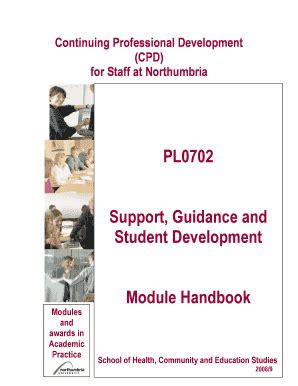 Fillable Online Northumbria Ac P0700 Module Handbook Northumbria