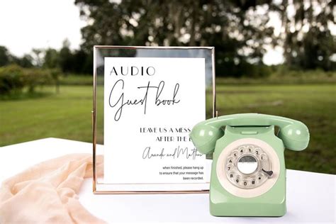 Audio Guestbook Sign Phone Message Guest Book Pick Up The Phone