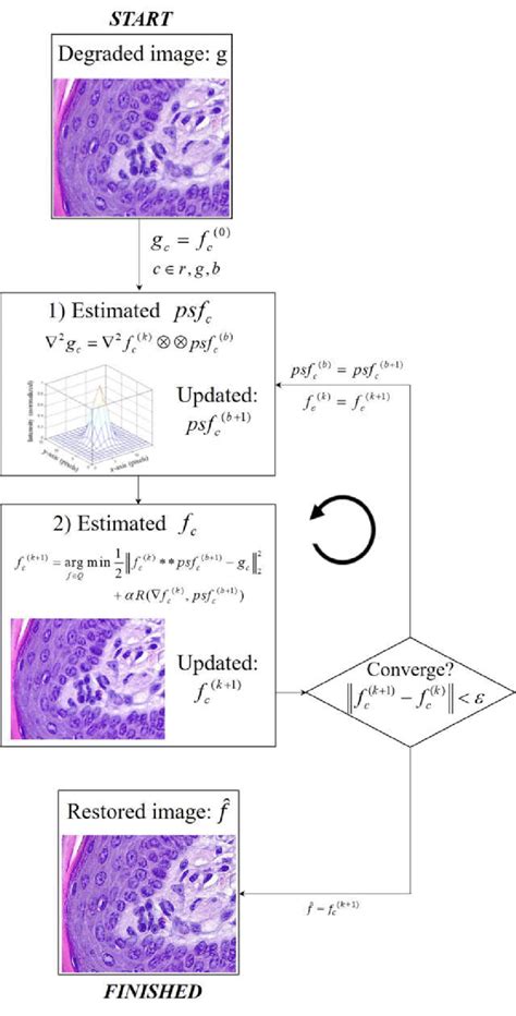 Flowchart Of The Blind Deconvolution Using The Proposed Method With The