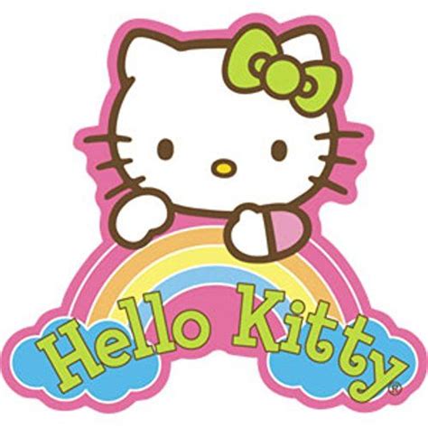 Officially Licensed Hello Kitty Dream Rainbow 3.75'x4' Colorful Sticker/Decal >>> You can get ...