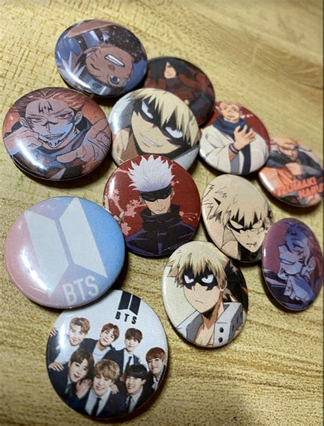 4x Anime Pin Badge 25mm Etsy