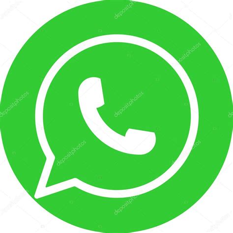 Icona Whatsapp Logo Messenger Logotipo Realistico Dei Social Media Che Vettoriale Stock Di