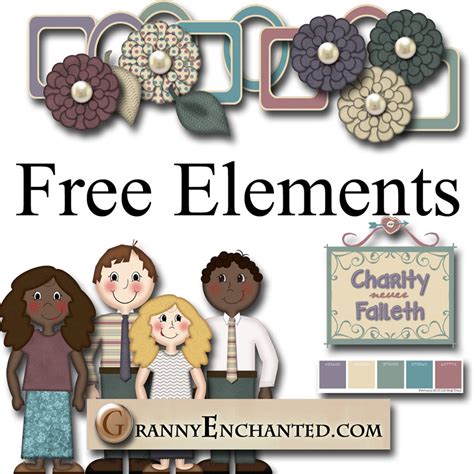 Granny Enchanted S Blog Free Charity Digital Scrapbook Elements Pack Ge