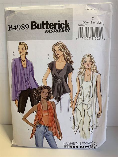 A Woman S Top And Pants Sewing Pattern From Butterick