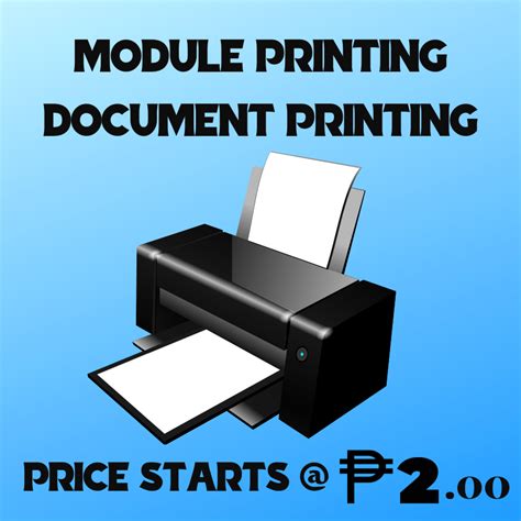 Module Printing Document Printing Services Black And White