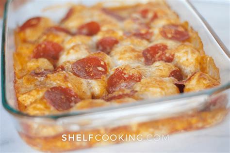 Easy Pizza Casserole Shelf Cooking