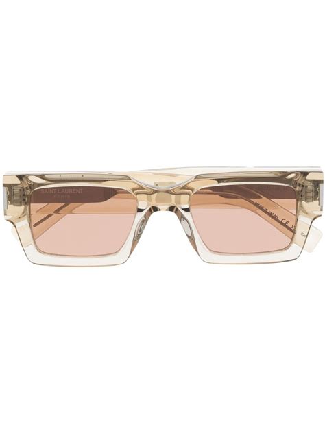 Saint Laurent Eyewear Sonnenbrille Mit Eckigem Gestell Farfetch