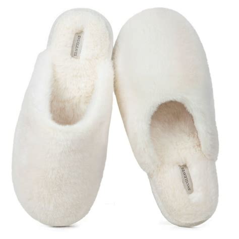 Snug Leaves Women's Fuzzy House Memory Foam Slippers Cute Furry Leopard ...