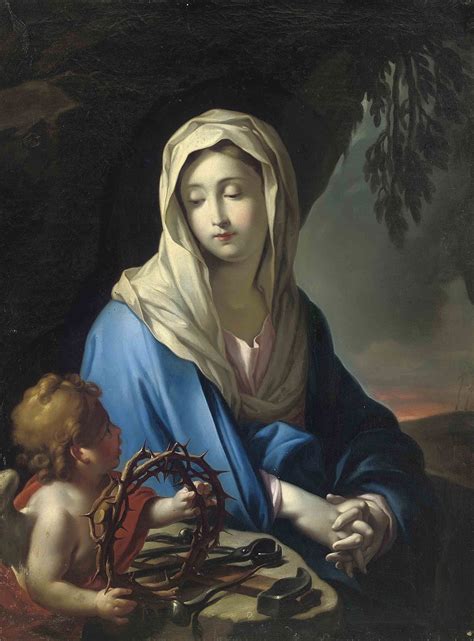 After Francesco Trevisani The Madonna Seated With An Angel Holding