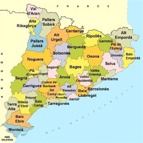 Disfraces Tropical Reunir Mapa De Comarcas De Catalunya Cosa Naufragio