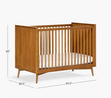 West Elm X Pbk Mid Century Convertible Baby Crib Pottery Barn Kids