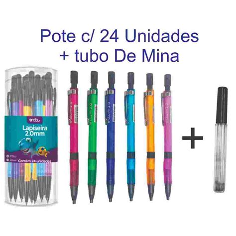 Lapiseira Plus Mm Pote Unidades Leoeleo Material Escolar