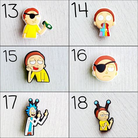 Rick And Morty Jibbitz Croc Charms Accessories Clogs Shoe Etsy Uk