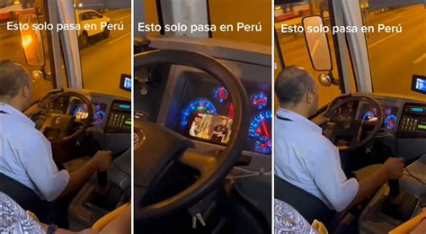 Peruano Se Hace Viral Al Ver Al Fondo Hay Sitio Mientras Maneja Bus De