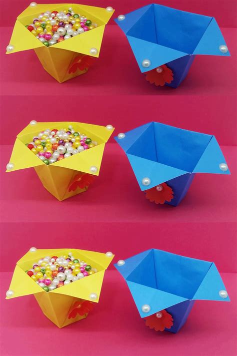 Origami Trash Bin: Easy DIY Paper Craft