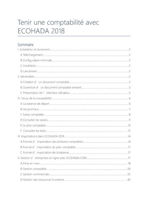 Pdf Tenir Une Comptabilité Avec Ecohada 2018 · 2018 12 6