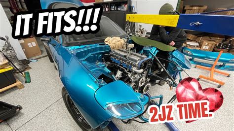 Swapping A 2jz Into My Fd Rx7 Test Fitting And Cutting Youtube