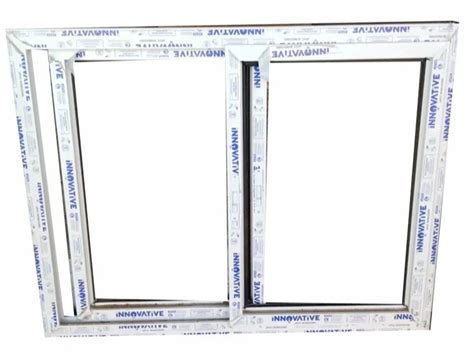 Rectangular White Upvc Two Track Sliding Window Frame Grade Of