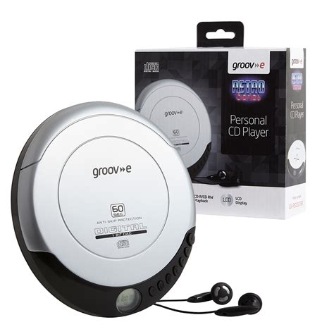 Groov E Retro Series Personal Portable Cd Player With Earphones