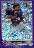 Royce Lewis Topps Chrome Ra Rl Rookie Auto Purple Speckle