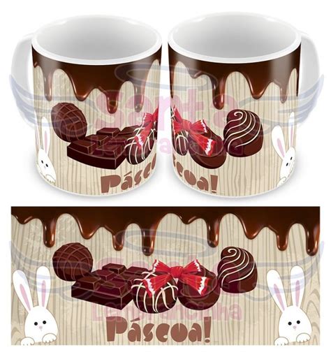 Caneca Feliz Páscoa Chocolate Personalizada COD 2085