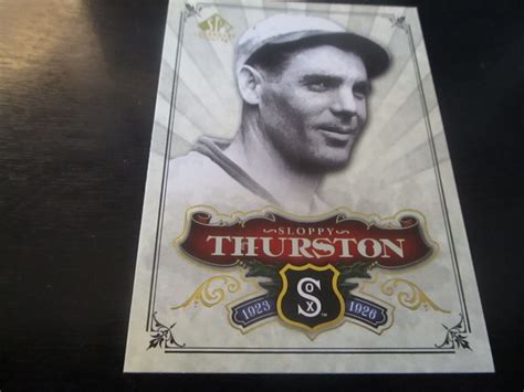 Sloppy Thurston White Sox P Upper Deck Sp Legendary Cuts Card