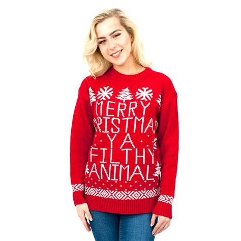 C3102 RD - Ladies Christmas Jumper Red