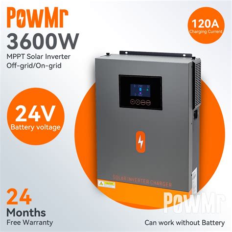 Powmr Mppt 3 6kw Can Switch On Grid Off Grid Hybrid Inverter Mppt 120a Solar Controller Support