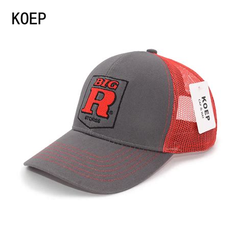 KOEP Hot Cotton Embroidery Letter BIG R Red Baseball Cap Snapback Caps