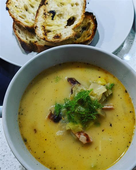 Fresh Hearty Home Made Fennel And Leek Soup Cooking With Nicko