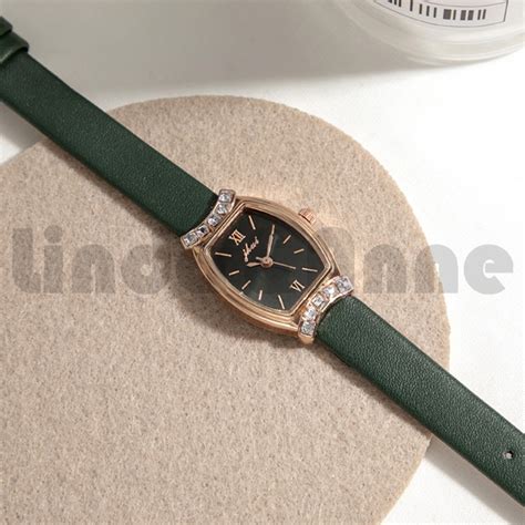 Jual TERBARU Jam Tangan Wanita Analog Jhui Strap Pu Kecil Aksen