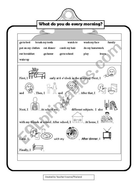 What Do You Do Every Morning ESL Worksheet By Heipanze