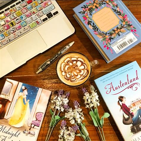 Kawaii Laptop Books Coffee Latte Art Austenland Jane Austen