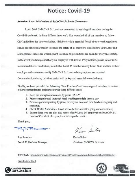 JOINT LETTER FROM LOCAL 36 AND SMACNA ST. LOUIS | SMART