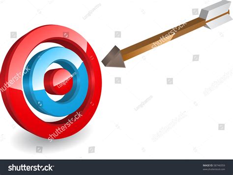 3d Target Arrow Vector Stock Vector (Royalty Free) 58746559 | Shutterstock