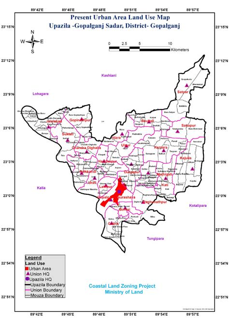 Mouza Map & 3 Detailed Maps of Gopalganj Sadar Upazila, Gopalganj ...