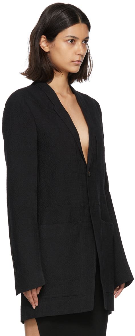 Rick Owens Black Lido Blazer Rick Owens