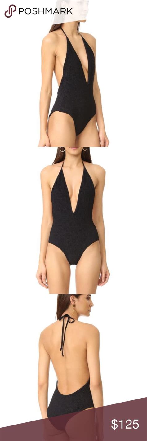 Tori Praver Swimwear Kelly Black Smocked One Piece Tori Praver