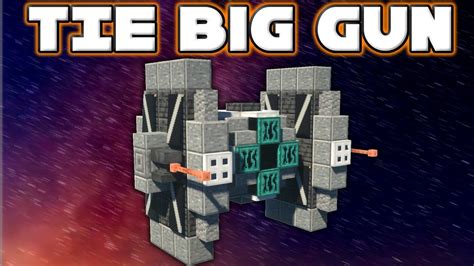 Minecraft Tutorial Star Wars How To Make A Tie Big Gun Youtube