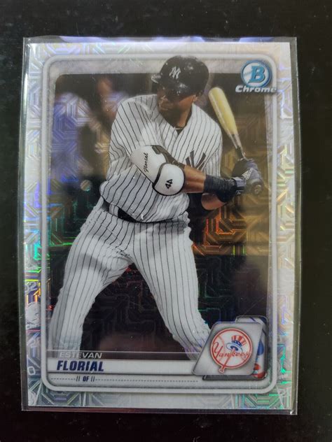 Bowman Chrome Mojo Refractor Rc Bcp Estevan Florial Yankees