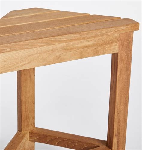 Teak Corner Shower Bench | Rejuvenation