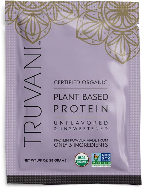 Amazon Truvani Vegan Pea Protein Powder Unflavored G Organic