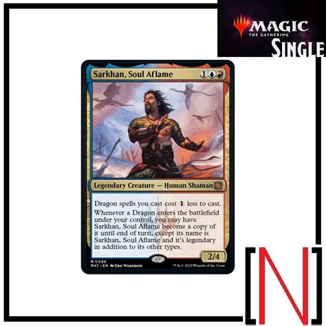 Mtg Single Mat Sarkhan Soul Aflame ระดับ Mythic ภาษาอังกฤษ