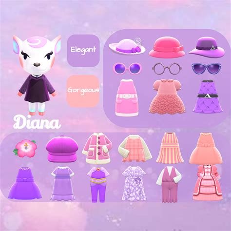 Acnh Diana Look Book Animal Crossing Characters Animal Crossing 3ds