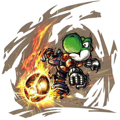 Yoshi From Mario Strikers Charged Super Mario Art Mario Art Mario