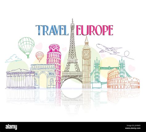 London landmarks drawing hi-res stock photography and images - Alamy